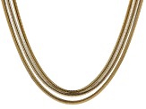 Gold Tone 3-Strand Necklace