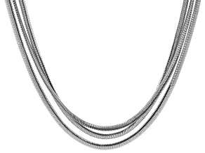 Silver Tone 3-Strand Necklace