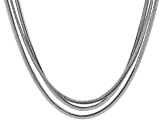 Silver Tone 3-Strand Necklace