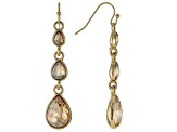 Multi-Color Crystal Tri-Color Tone Set of 3 Dangle Earrings