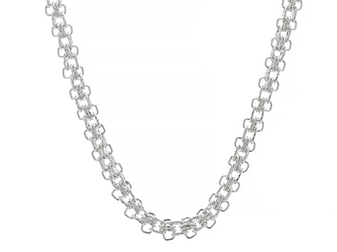 Silver Tone Link Necklace - Opc1551 