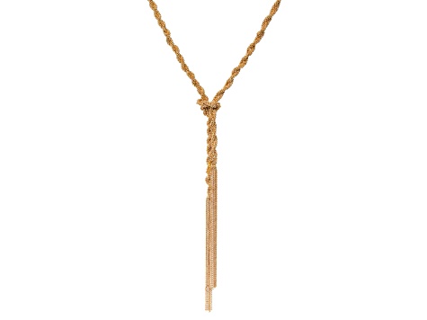Gold Tone Knotted Necklace