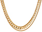 Gold Tone Set of 3 Chain Necklace