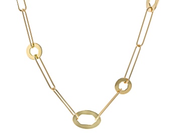 Picture of Gold Tone Multi-Shaped Paperclip Necklace