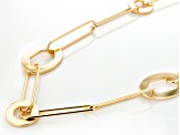 Gold Tone Multi-Shaped Paperclip Necklace