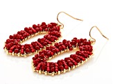 Multi-Color Beaded Gold Tone Set of 3  Earrings