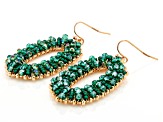 Multi-Color Beaded Gold Tone Set of 3  Earrings