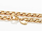 Gold Tone Curb Chain Necklace & Bracelet Set