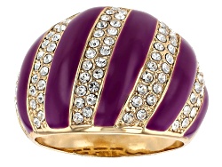 Sternkreuz Domed Acrylic Crystal With Gold Tone Tension Ring – Sizes 17mm To 37.2mm – New With Tags
