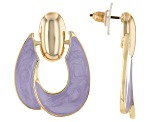Multi-Color Resin Gold Tone 5 Piece Earring Set
