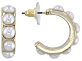 Pearl Simulant & Crystal Multi-Color Tone Set of 4 Earrings