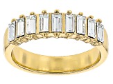 Baguette Multi-Color Crystal Gold Tone Ring Set of 5
