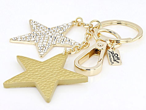 White Crystal Gold Tone Star Keychain - OPC1673 | JTV