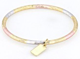 Tri-Tone Set of 5 Bangle Bracelets