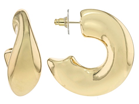 Gold Tone Set of 3 Hoop Earrings