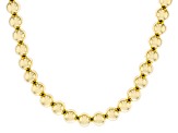 White Crystal Accent Gold Tone Ball Necklace