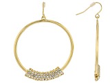 Pave White Crystal Tri-Tone Set of 3 Hoop Earring
