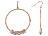 Pave White Crystal Tri-Tone Set of 3 Hoop Earring