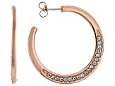 White Crystal Tri-Tone Set of 3 Hoop Earrings