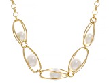 Pearl Simulant Gold Tone 2 Necklace and Earring Set