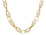 Pearl Simulant Gold Tone 2 Necklace and Earring Set