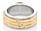Pearl Simulant Two-Tone Ring