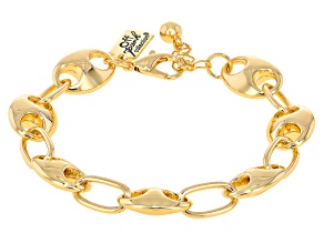 Gold Tone Mariner Chain Bracelet