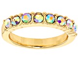 Multi-Color Crystal Gold Tone Set of 7 Rings - OPC1899 | JTV