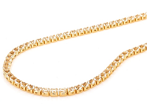 White Crystal Gold Tone Tennis Necklace & Bracelet Set - OPC1960 | JTV