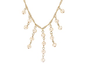 Gold Tone Disco Ball Necklace