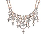 Off Park ® Collection White Crystal Rose Tone Statement Necklace