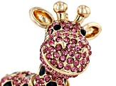 Off Park ® Collection multi color crystal gold tone giraffe Key Chain