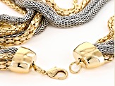 Gold And Silver Tone Multi-strand Necklace