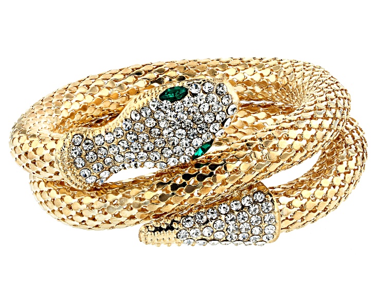 ブレスレット Snake Motif Crystal-embellished Bracelet Snake bracelet, Crystal pearl, Mixed cuts, Year of the Snake