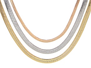 Set Of Three Detachable Tri-Color Chains