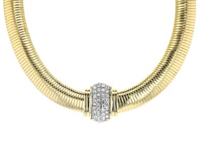 Off Park Collection™ Gold Tone White Crystal Cobra Necklace