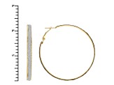 White Crystal Gold Tone Stud And Hoop Earring Set Of 6