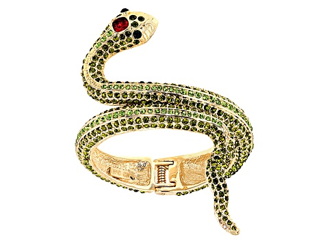 Multicolor Crystal Gold Tone Snake Cuff Bracelet Opj1277 Jtv Multicolor Crystal Gold Tone Snake Cuff Bracelet
