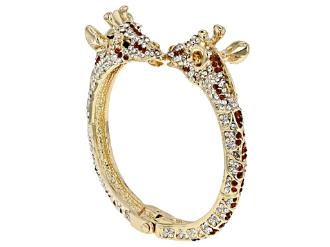 Multicolor Crystal Gold Tone Giraffe Bracelet Opj1286 Jtv Multicolor Crystal Gold Tone Giraffe Bracelet