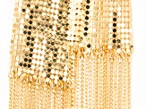 Gold Tone Mesh Shawl Necklace