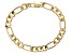 Gold Tone Curb And Oval Link Mens Chain Bracelet