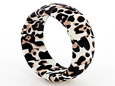Leopard Print Fabric Bangle Bracelet - OPW032 | JTV.com