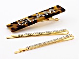 Gold Tone Hair Clip And Bobby Pin Set Of Three