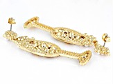 White And Yellow Crystal Gold Tone champagne glass earrings