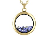 Lavender Crystal June Birthstone Gold Tone Necklace