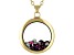 Purple Crystal February Birthstone Gold Tone Necklace