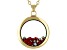 Raspberry Red Colored Crystal January Birthstone Gold Tone Necklace