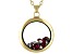 Red Crystal  July Birthstone Gold Tone Necklace