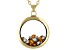 Yellow Crystal  November Birthstone Gold Tone Necklace