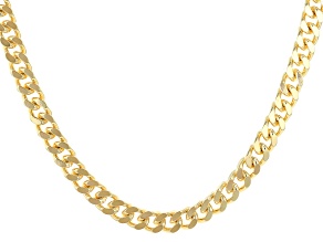 Gold Tone Mens Curb Link Chain Necklace